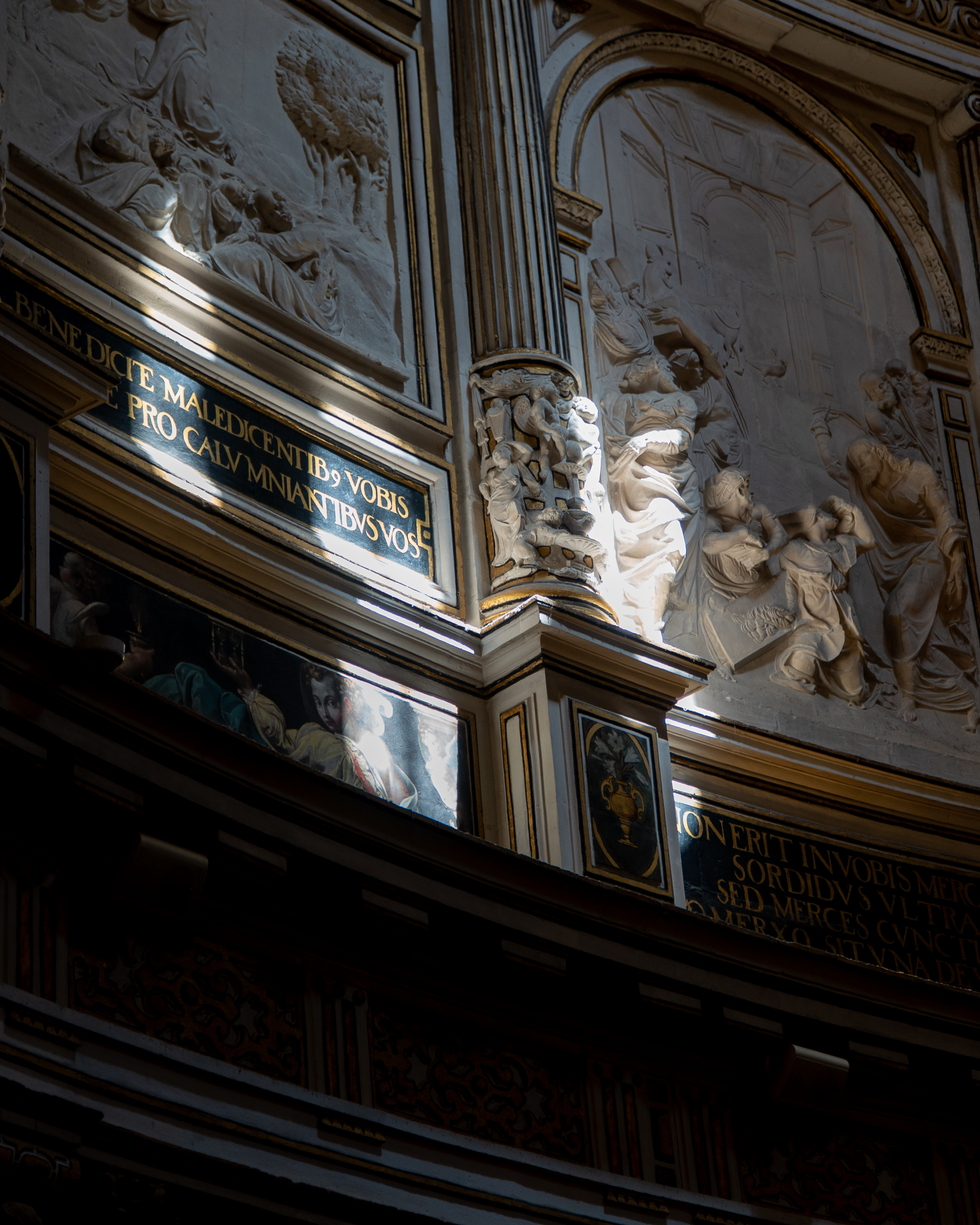 Interior architectural detail in Seville Cathedral